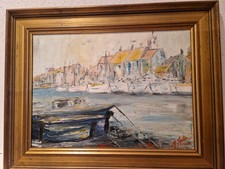 Peinture Marine  Contemporaine Huile Sur Toile  Signé 