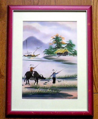 Tableau asiatique peinture sur