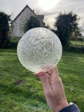 Ancienne Tulipe Globe Pour Lampe À Pétrole Oil Lamp Verre Glass