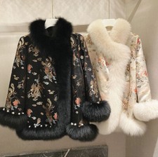 Femme Fausse Fourrure Col