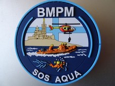 écusson marins-pompiers pvc de la s.o.s aqua du bmp marseille