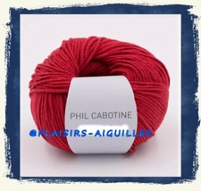 3 pelotes de coton PHIL CABOTINE GRIOTTE NEUVES