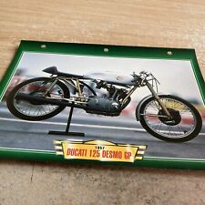Ducati 125 desmo GP 1957 fiche carte moto passion collection Atlas