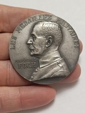 Médaille Argent Massif Les Médailles Militaires Valeur Discipline 65,9 g - 50 mm