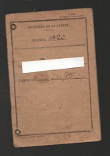 livret militaire classe 1920   P18656