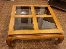 Table basse en merisier  et plateau en verre excellent état 120 €