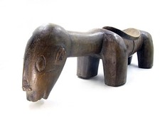 Tabouret cheval Sénoufo de Côte d'Ivoire