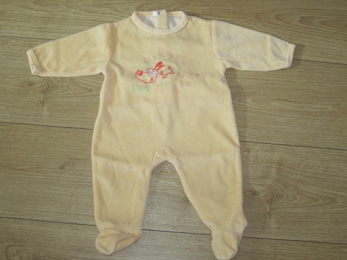 Pyjama velours orange mois - 1, 3