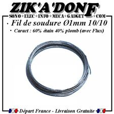 Fil de soudure Ø 1mm 10/10 60% étain 40% plomb 2 mètres (carte électronique)