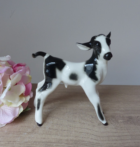 Figurine veau porcelaine - figurine, en