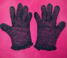 Paire de gants anciens fil de