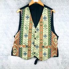 Vintage Gilet Tapisserie Homme
