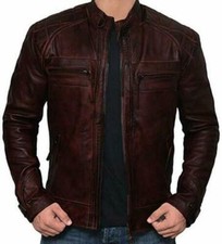 Blouson cuir homme moto motard