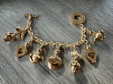 Rare Bracelet De Créateur ancien NINA RICCI - Métal Doré