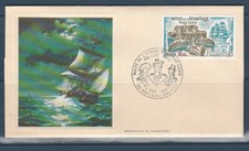 enveloppe 1er jour  musée de l' Atlantique voilier 56 Port Louis 75 Paris  1976