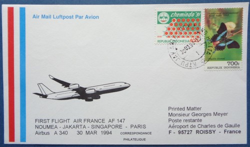 Enveloppe 1er vol air france - vol,
