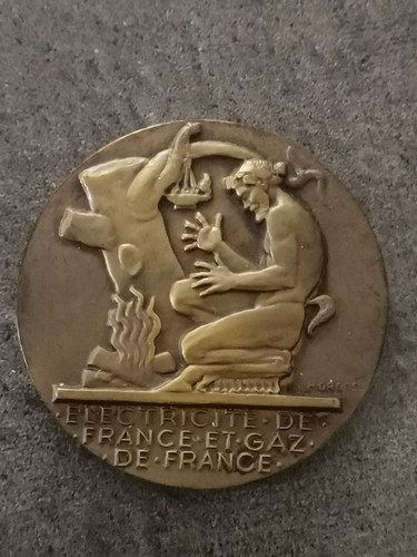 Medaille bronze edf gdf - edf,