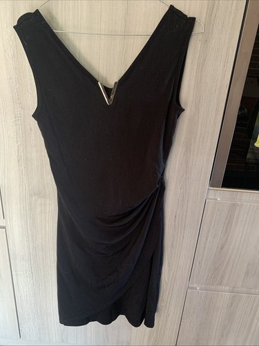 Robe noire drapée - robe,