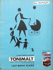 PUBLICITÉ DE PRESSE 1956 LAIT