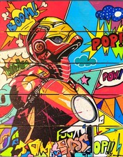 Tableau street art sur bois