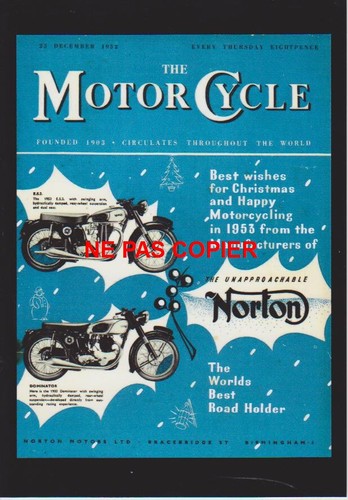 Carte postale moto - postale, norton