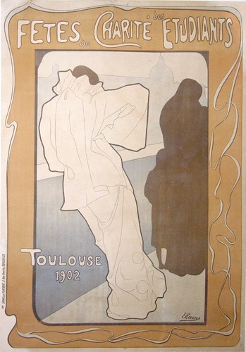 Affiche ancienne rixens fete - e,