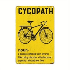 Plaque Murale Métal "CYCOPATH" Art Déco Vintage