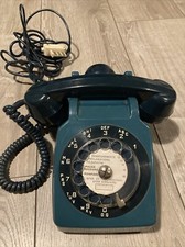 Ancien Téléphone à Cadran Bleu Socotel S63 - Année 1981 - Vintage