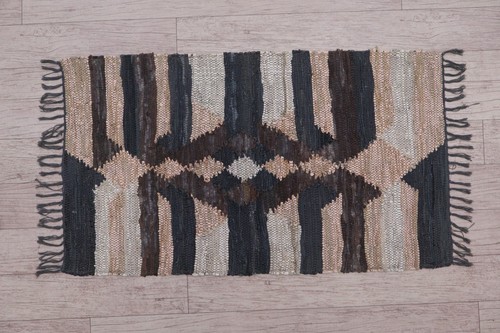 Tapis rectangle cuir - tapis, chindi