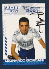 CYCLISME carte cycliste LEONARDO GIORDANI équipe FASSA BORTOLO 2001 Signée
