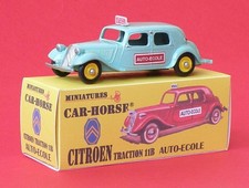 Car-Horse Salza Citroen Traction 11 bl Auto Ecole style Dinky CIJ JRD