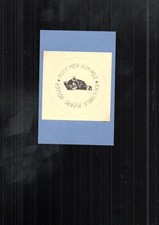 vieux papier ex libris CHAT p roller BLEIF MER VUM PELZ