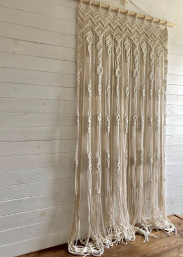 Macrame wall hanging curtain - hanging,