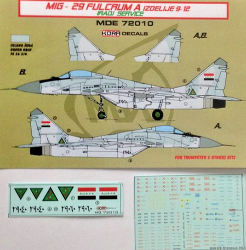 Kora decals mig 29 - decals, mig-29