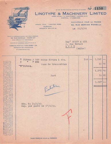 Paris imprimerie linotype - 75,