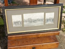 Edward Algernoon Stuart Douglas  Gravures Anglaises XIXe Course Chevaux Hippique