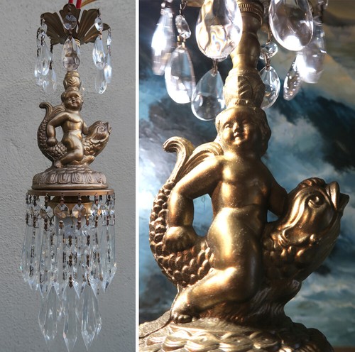 Cherub serpent swag lamp - cherub,