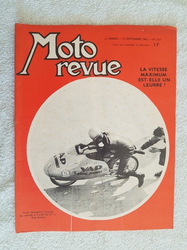 Moto revue 1657 9 1963 - n°1657, 21/9/1963