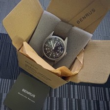 [Benrus] Montre Homme DTU-2A-P-SVKH Modèle Reproduction Argent/Kaki NEUVE Rare !