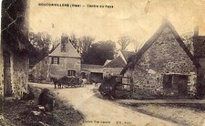 Carte BOUCONVILLERS Centre du Pays Tombereau agricole et vaches