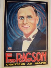 AFFICHE 1900 Fred RAGSON CHANTEUR PIANO NICOLITCH FRAGSON CABARET MUSIC HALL