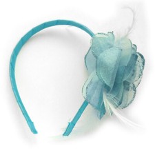 Serre-tête ruban satin fleurs