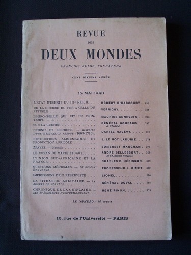Revue des deux - , mondes