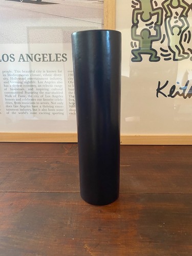 Vase rouleau noir mat dlg