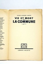 LIVRE ANCIEN FABRE VIE MORT LA