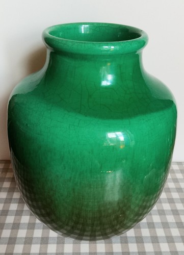 Vintage ancien beau vase vert - vintage:,