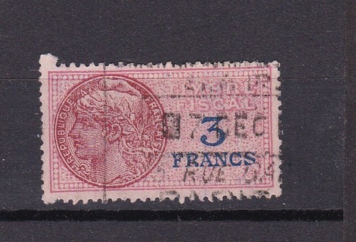 Timbre france fiscaux francs - france,