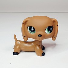 Petshop Chien Teckel Brun Monopoly Figurine LPS LITTLEST Chat Rare Européen