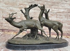 Statue De Cerf En Bronze De