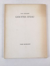 DAN SOLOJOFF - GOUTTES D'EAU - PARIS - 1974 - TIRAGE DE 100 EX.   -d4